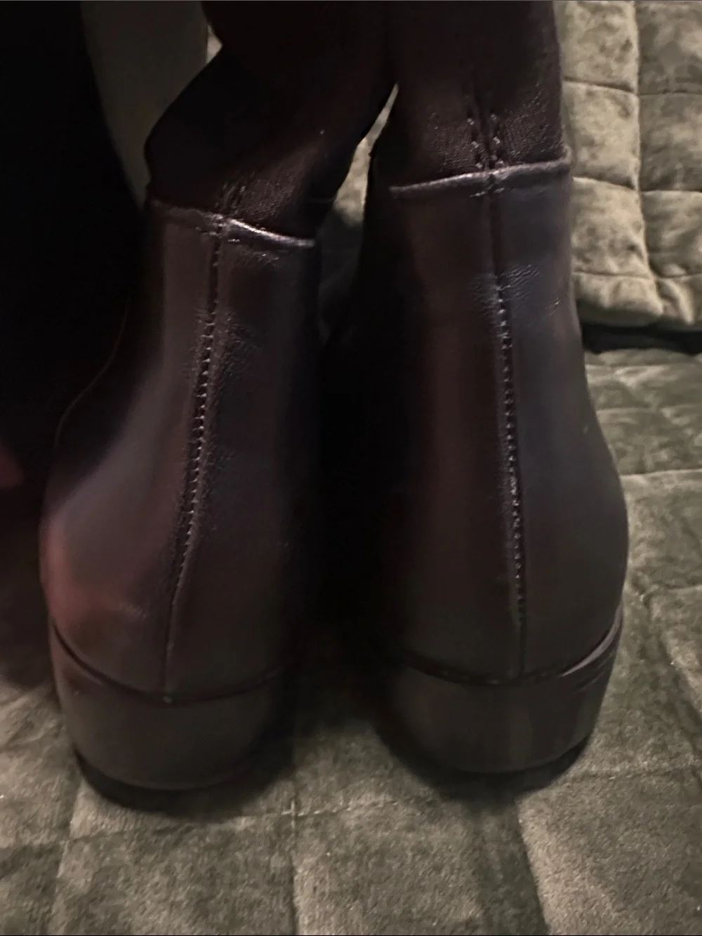 Michael Kors Black Leather & Stretch Over-the-Knee Boots